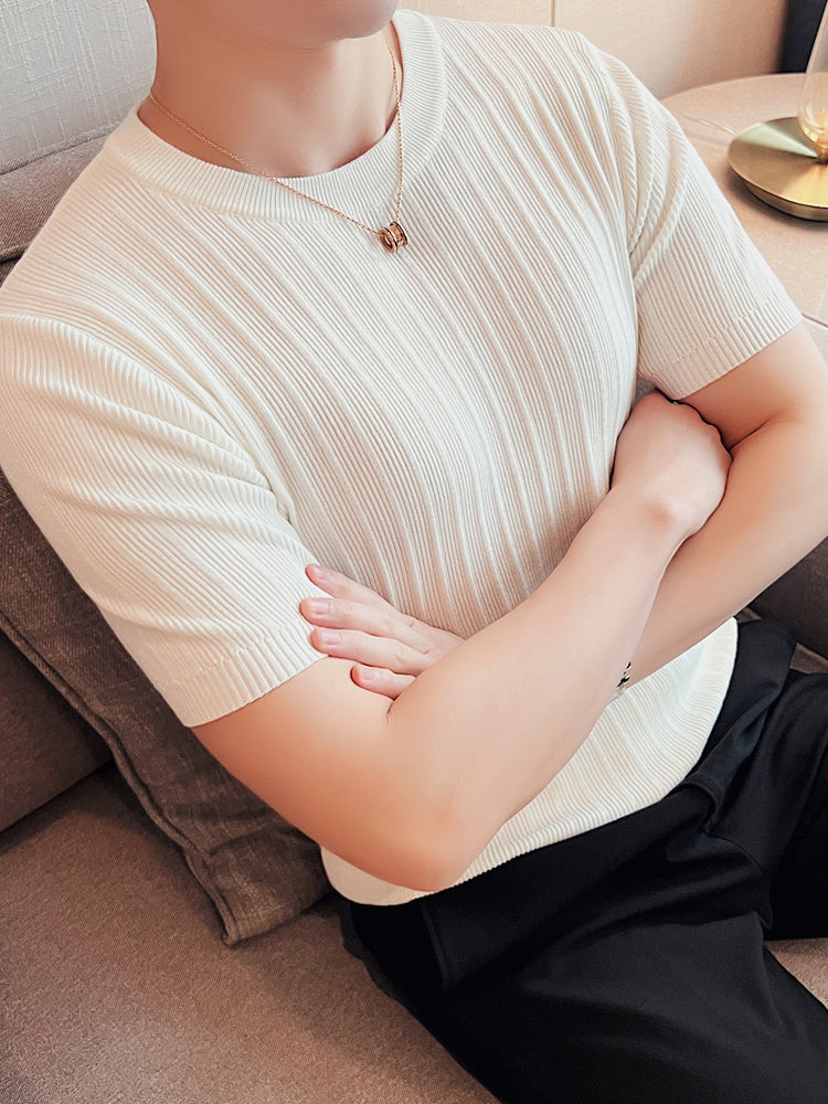 半袖 Tシャツスリムフィットトップス（6color）M0052