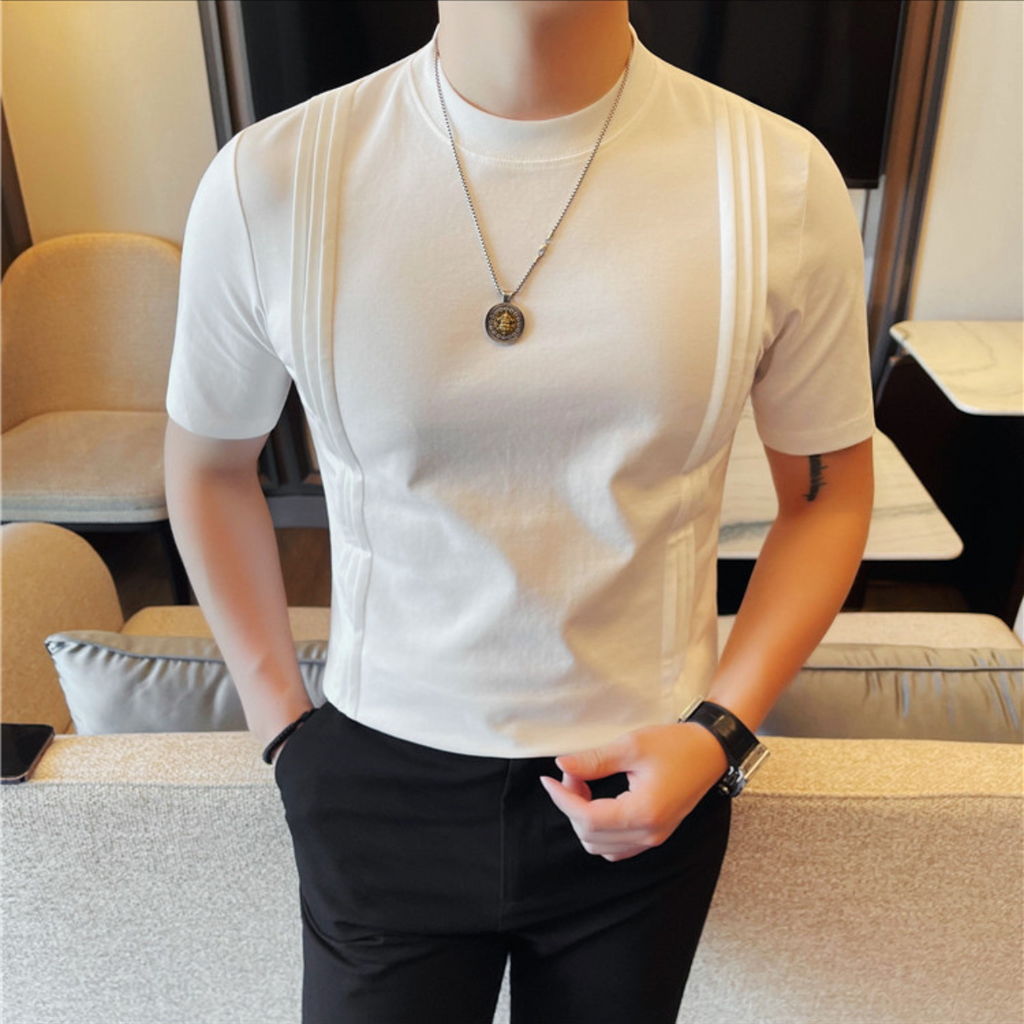 ストライプラウンドネックTシャツ（3color） M0667