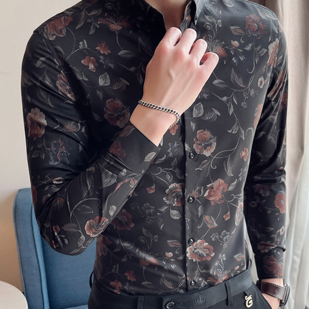 ノーブルフラワーシャツ（2color） M0934