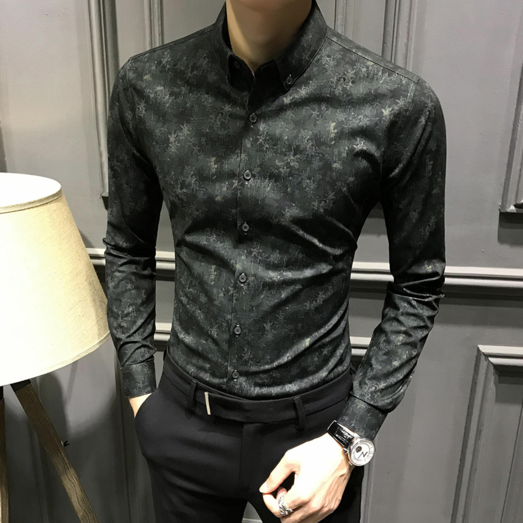 ノーブルパターンシャツ（2color） M0938
