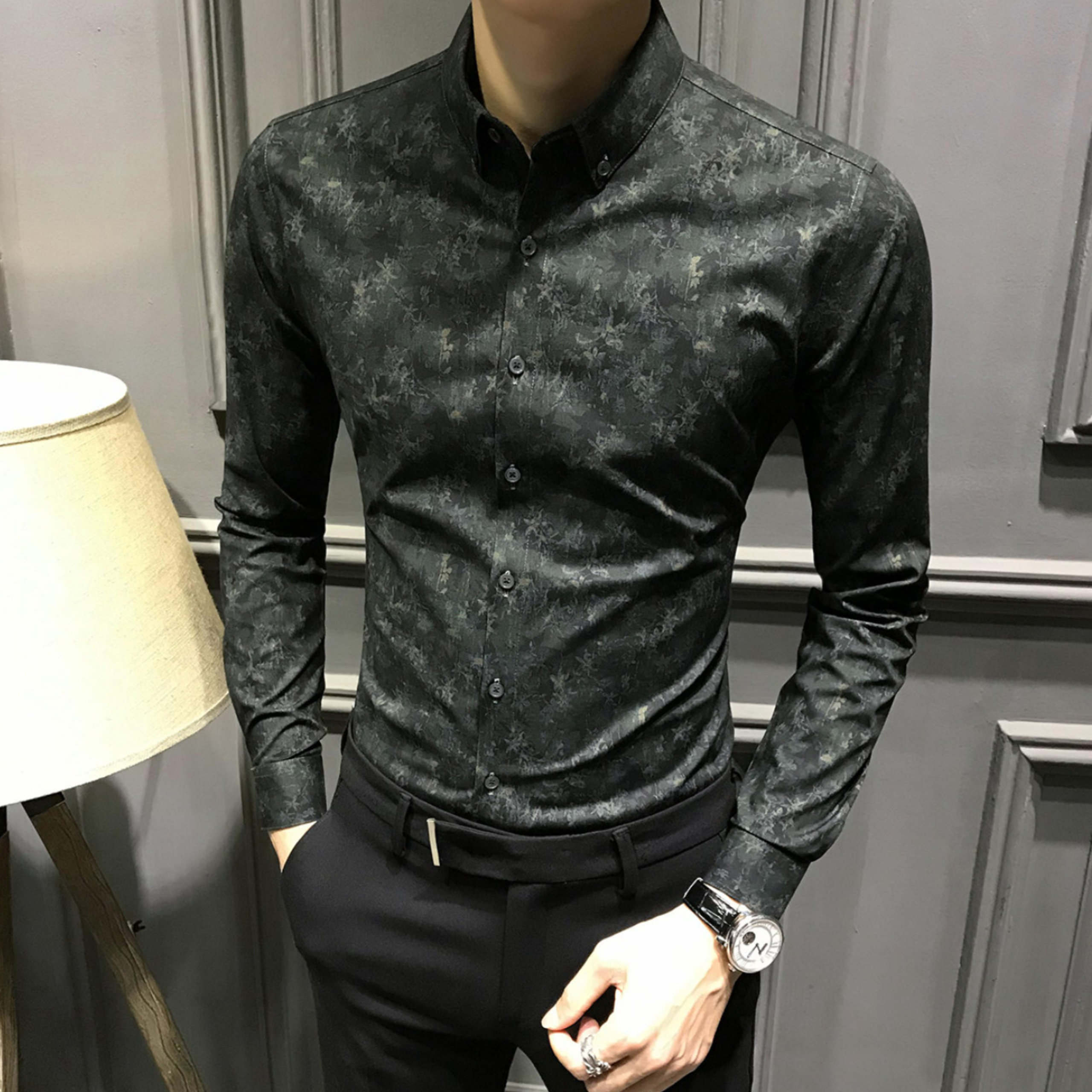ノーブルパターンシャツ（2color） M0938