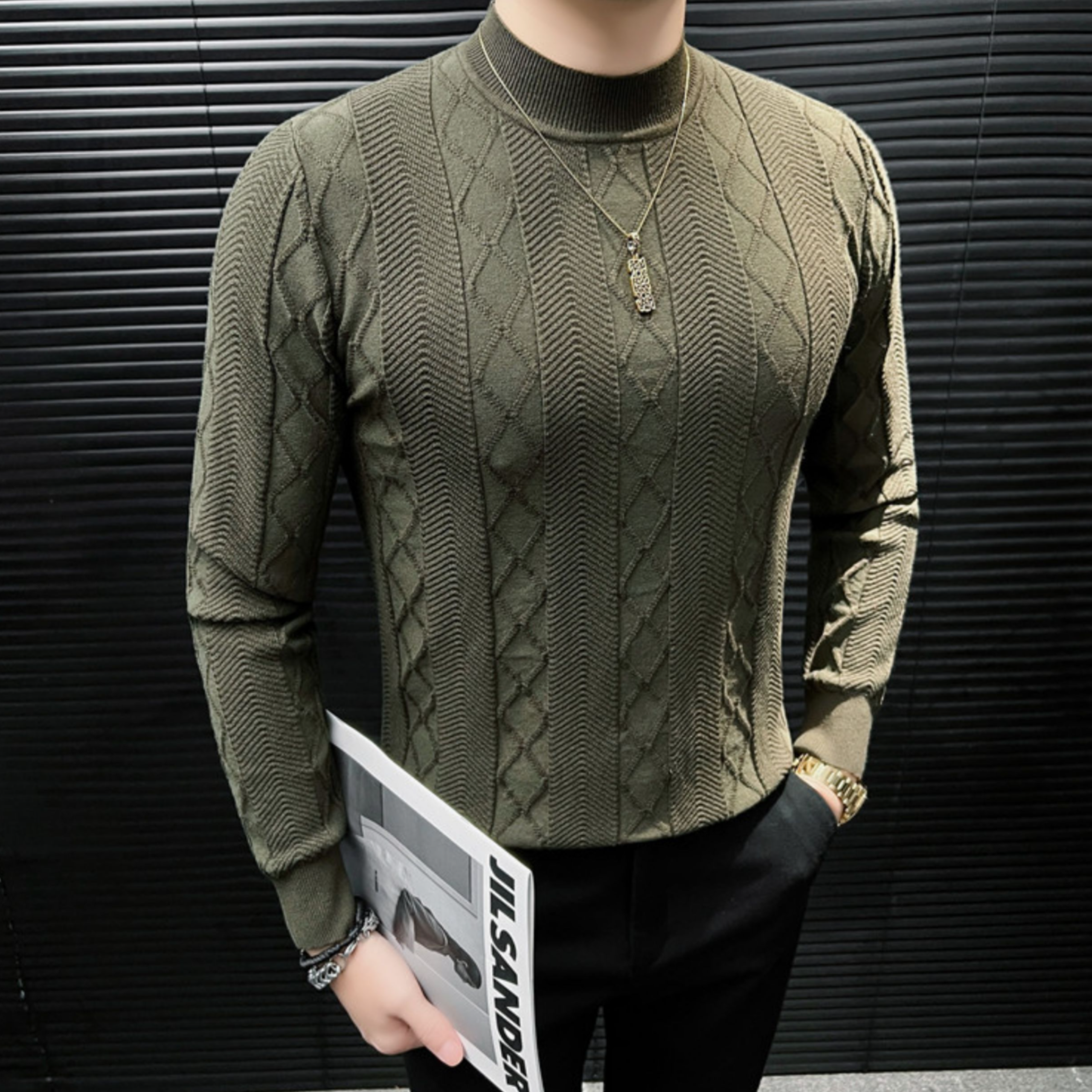 アーバンリファインパターンニット（4color） M0886