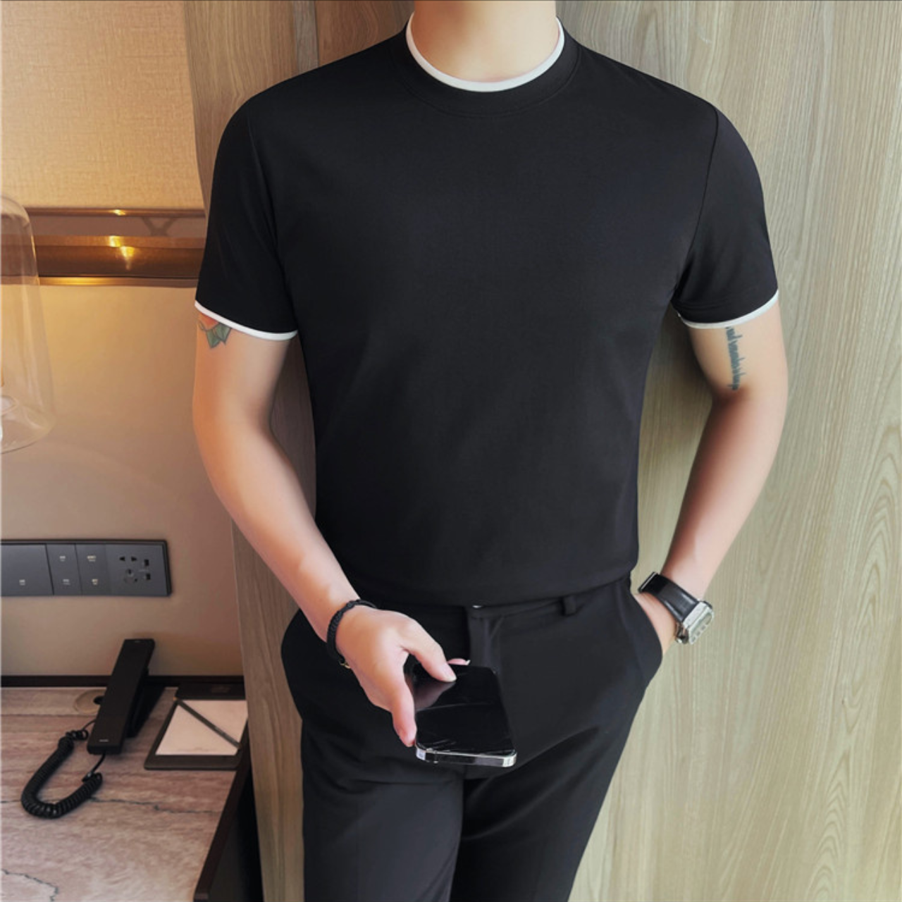フェイクツーピースTシャツ（4color） M0668