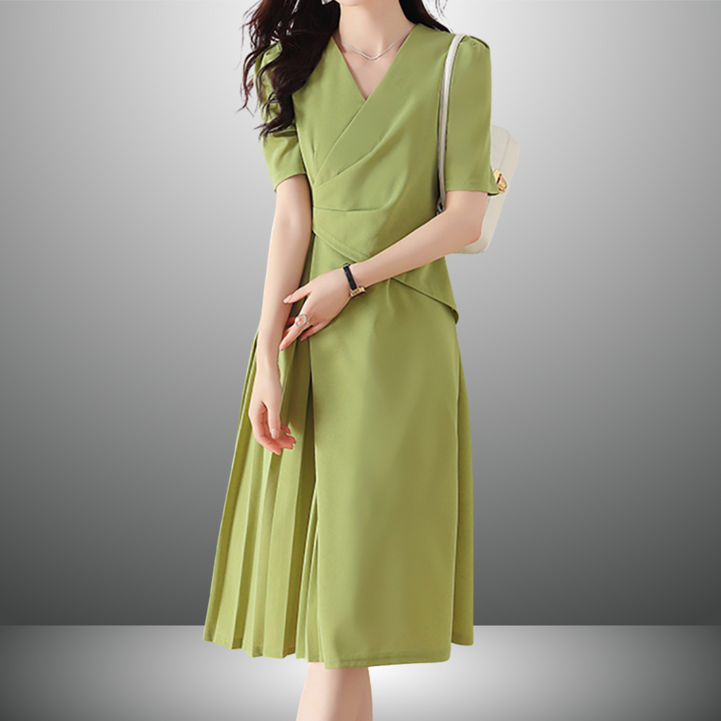 Vネックワンピース（3color） A1016
