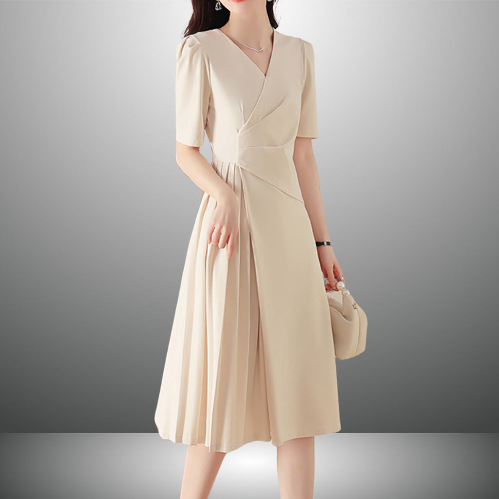 Vネックワンピース（3color） A1016