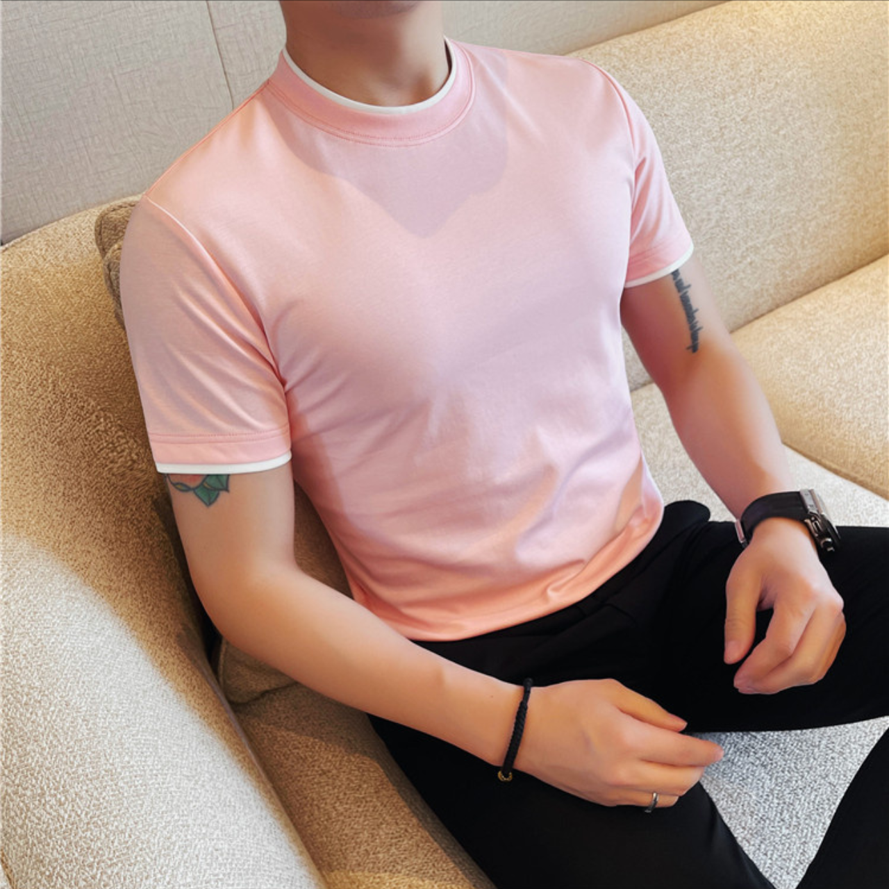 フェイクツーピースTシャツ（4color） M0668