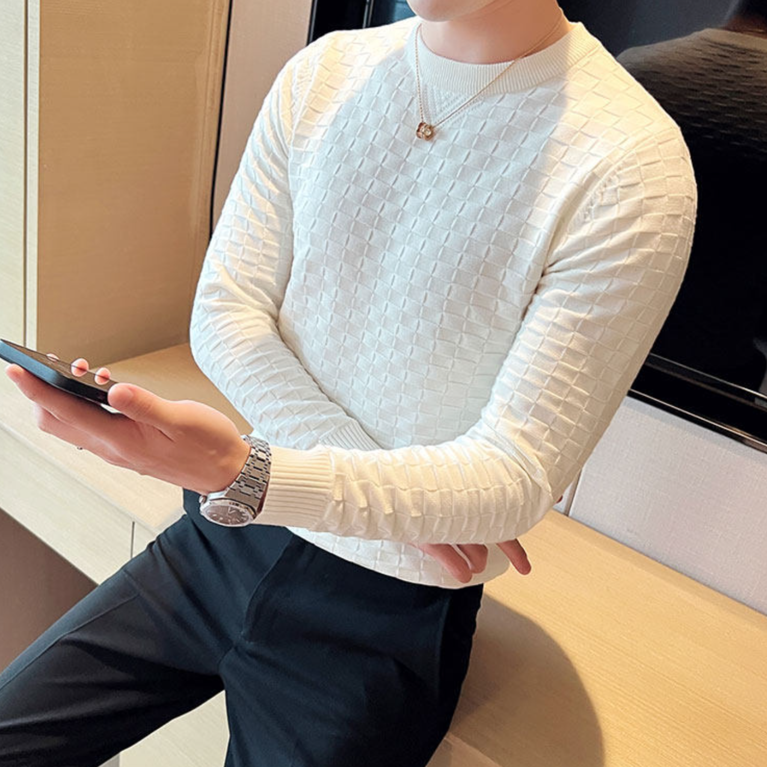 シックエンボスニット（4color） M0942