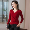 クロス V ネックボトリングシャツ（2color） A0734