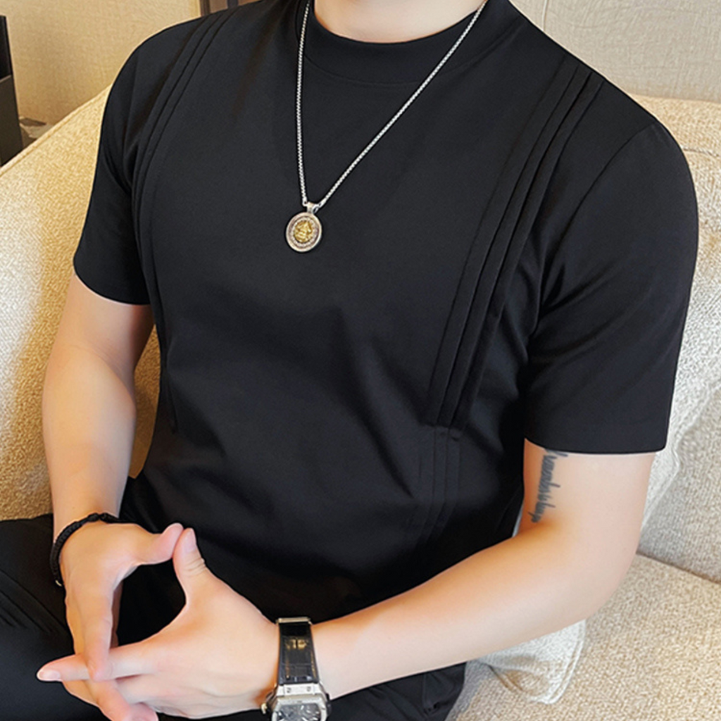 ストライプラウンドネックTシャツ（3color） M0667