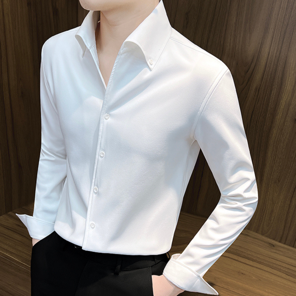 Vネックカラーシャツ（2color） M0234
