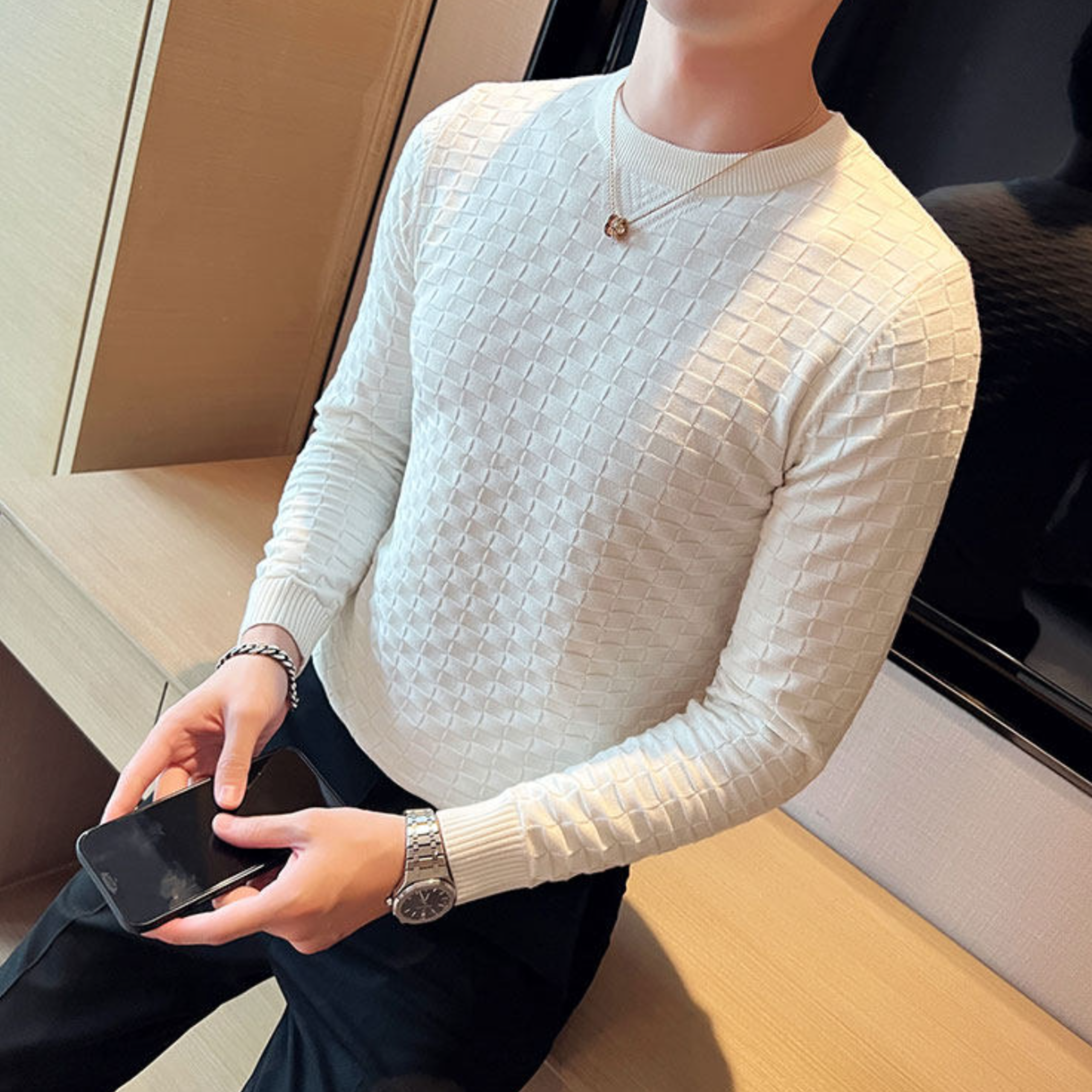 シックエンボスニット（4color） M0942