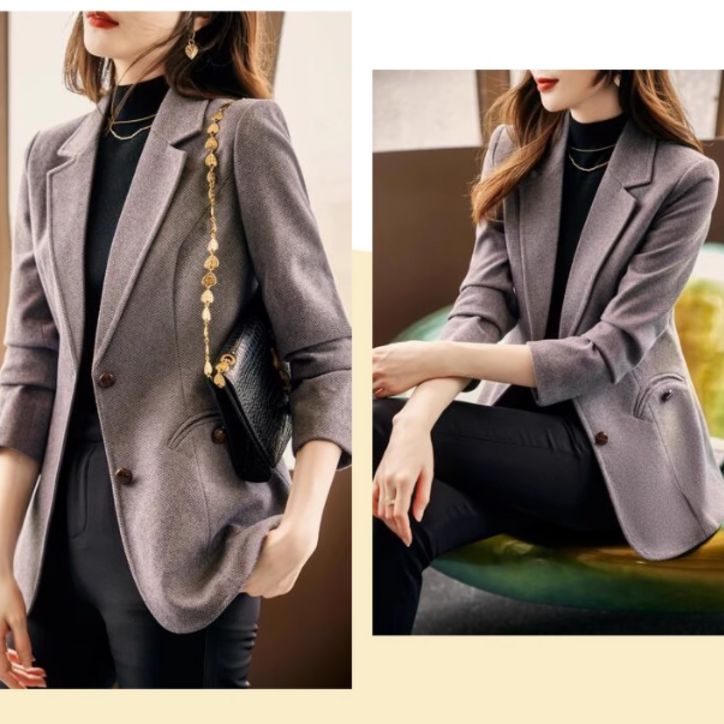 エレガントヘリンボーンジャケット A0526