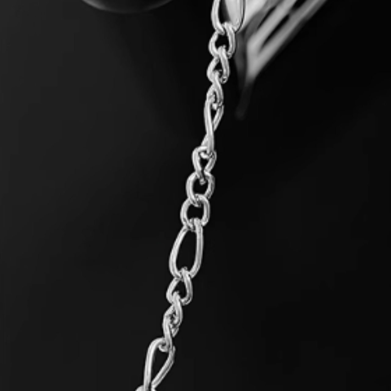 ノワールストーンチェーンネックレス A0453