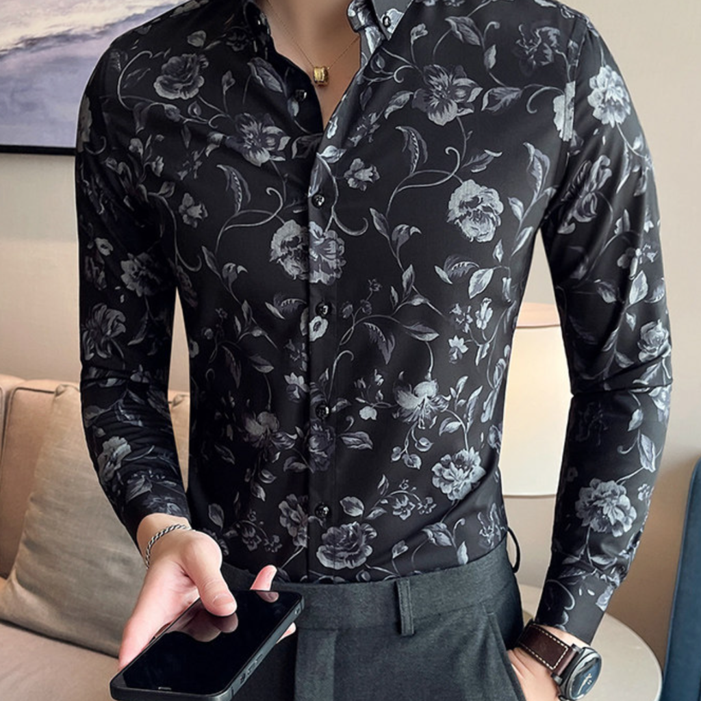 ノーブルフラワーシャツ（2color） M0934