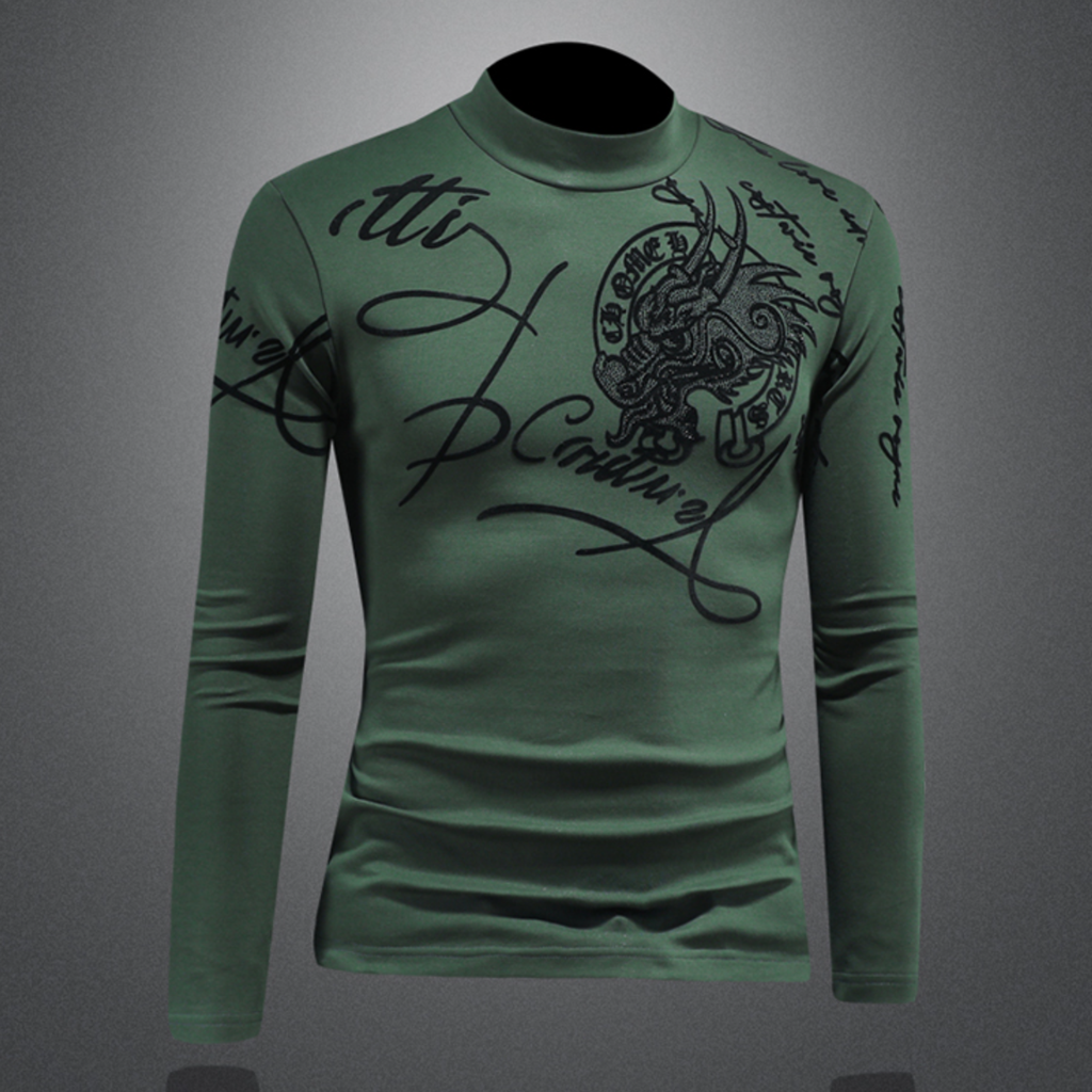 ドラゴングラフィックロングスリーブシャツ（2color） M0829