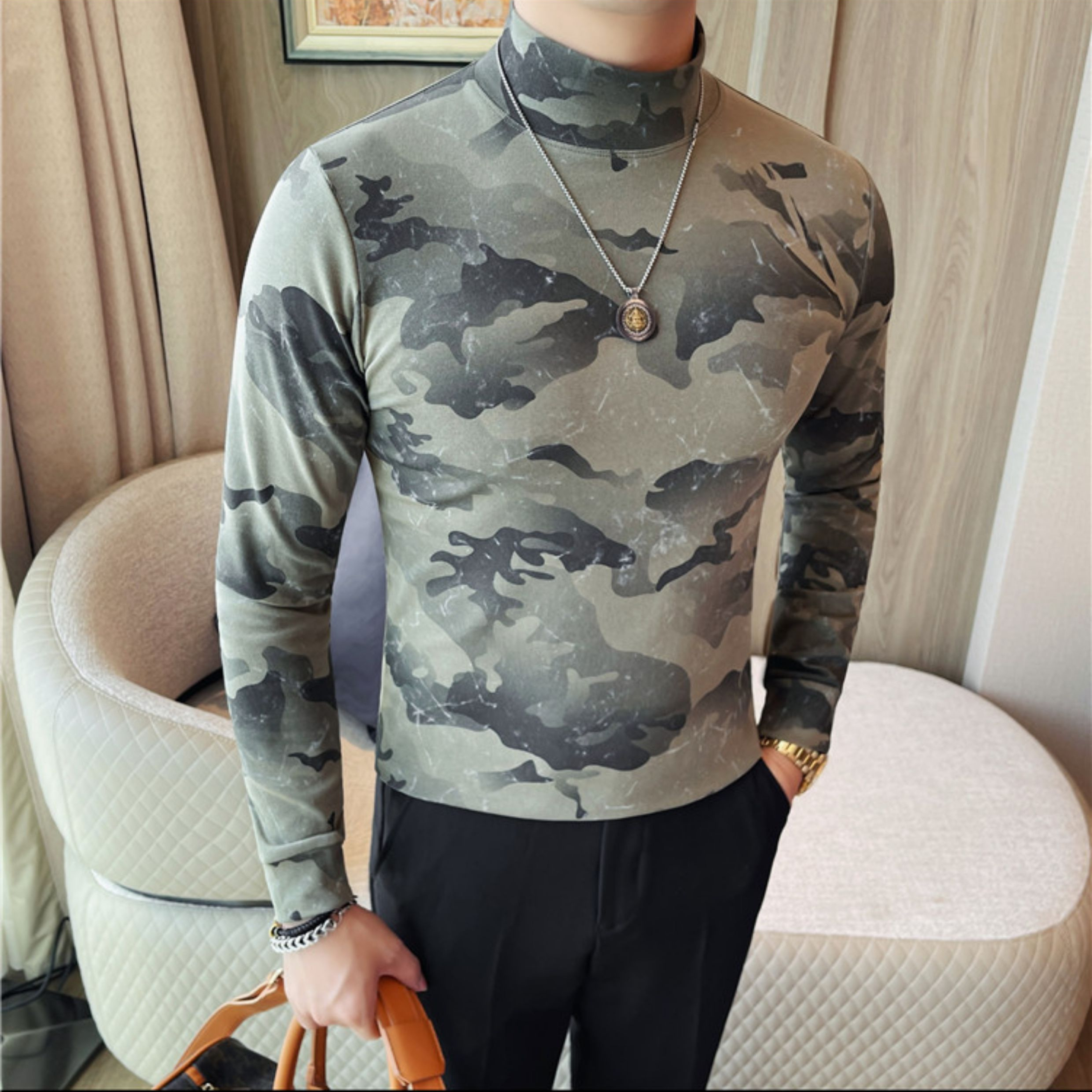 モノトーンカモフラージュカットソー(3color） M0850