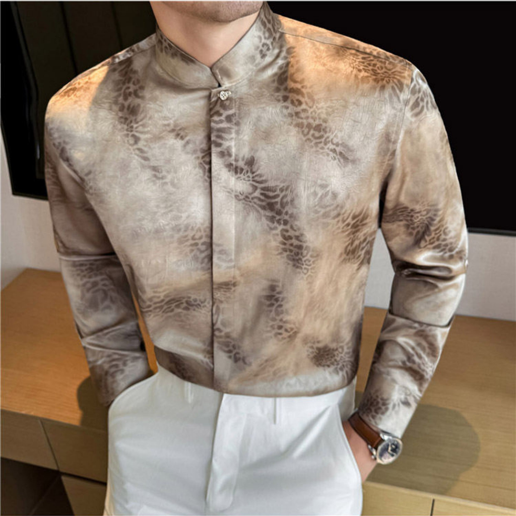 シャドウパターンスタンドシャツ（2color） M0859