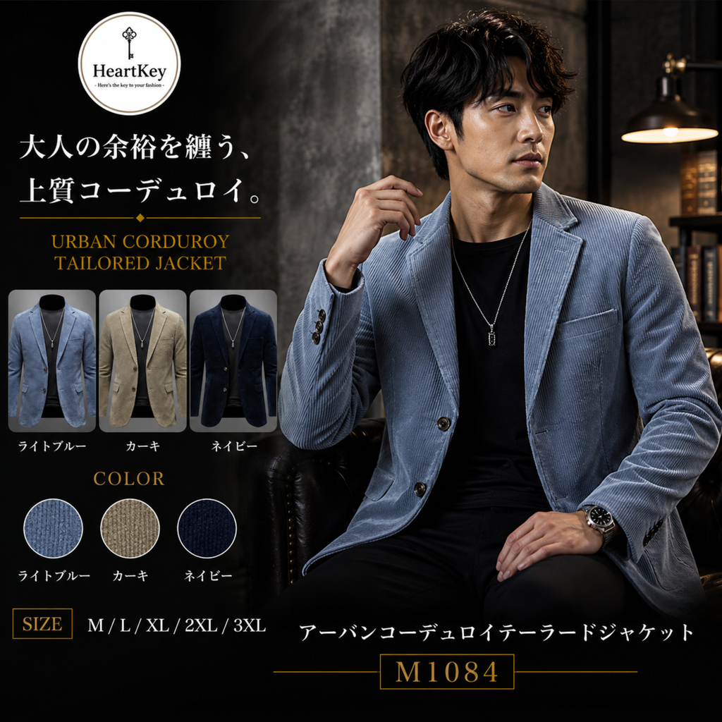 アーバンコーデュロイテーラードジャケット M1084