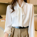 リボンシフォンシャツ A0772