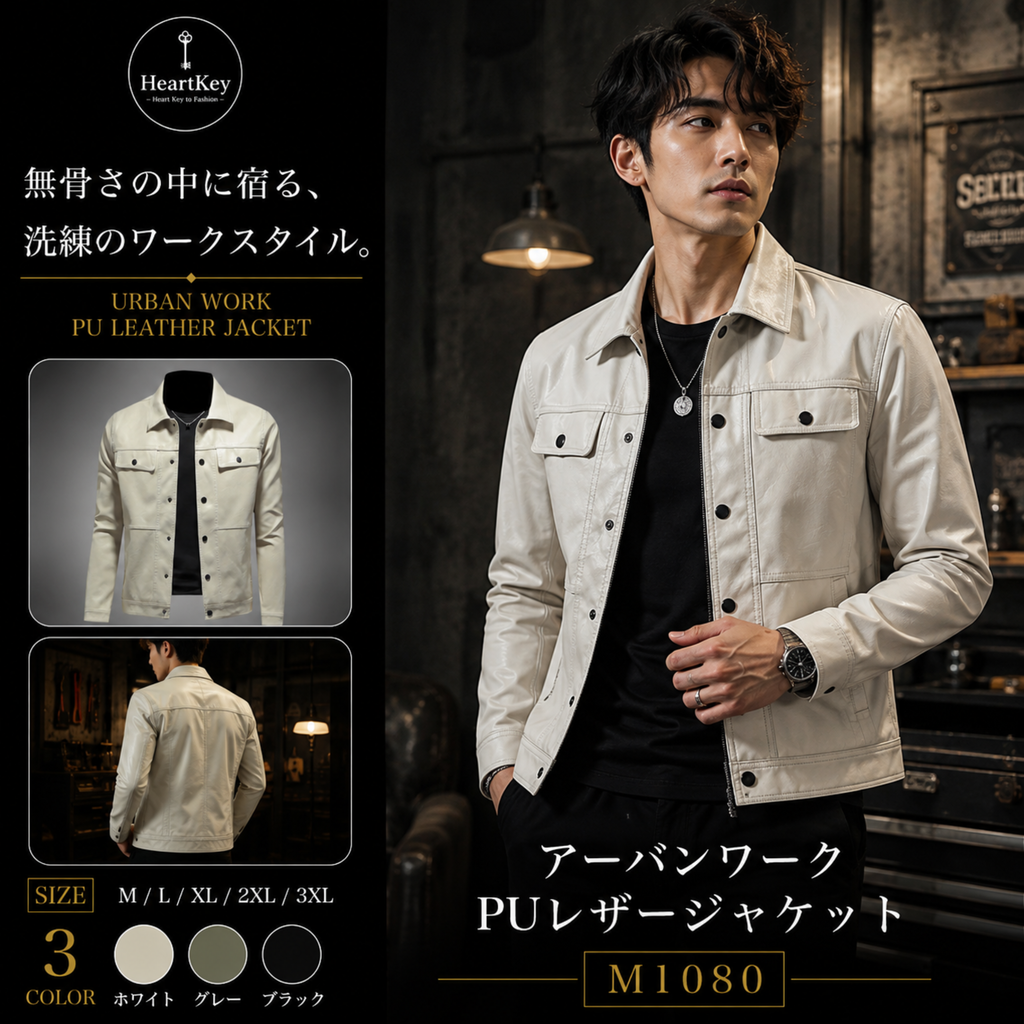 アーバンワークPUレザージャケット M1080