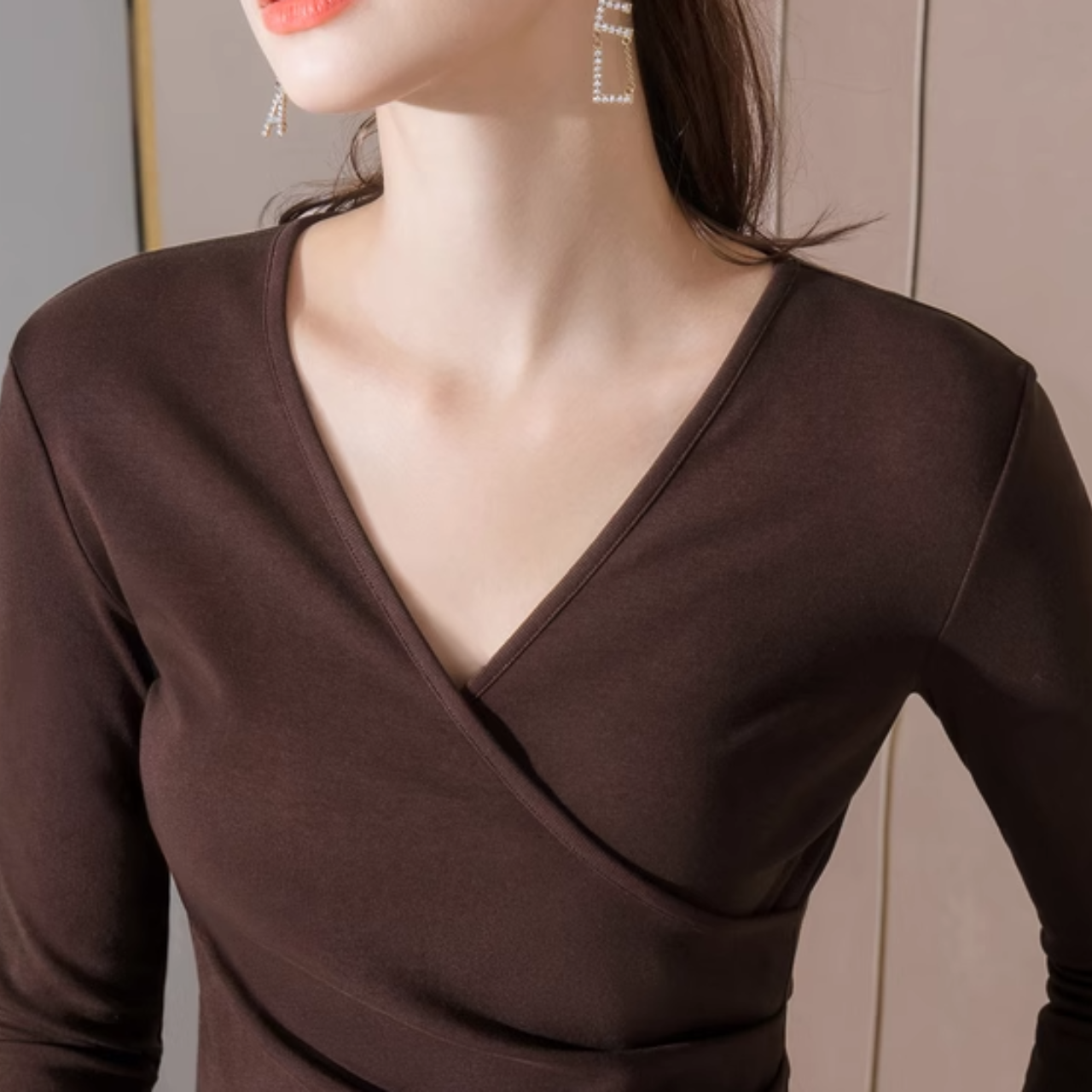 クロス V ネックボトリングシャツ（2color） A0734