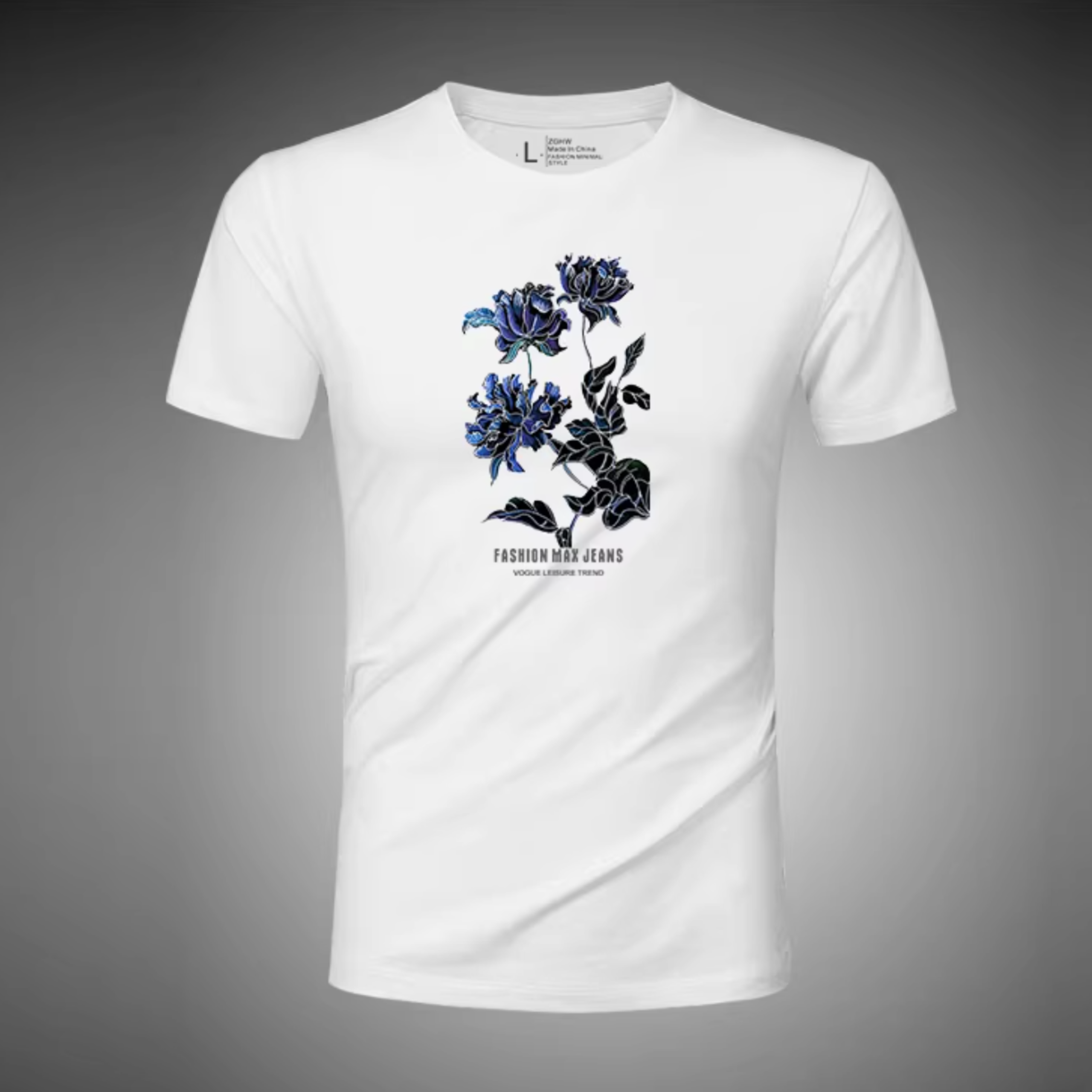 フラワーアートTシャツ（3color）　M1005