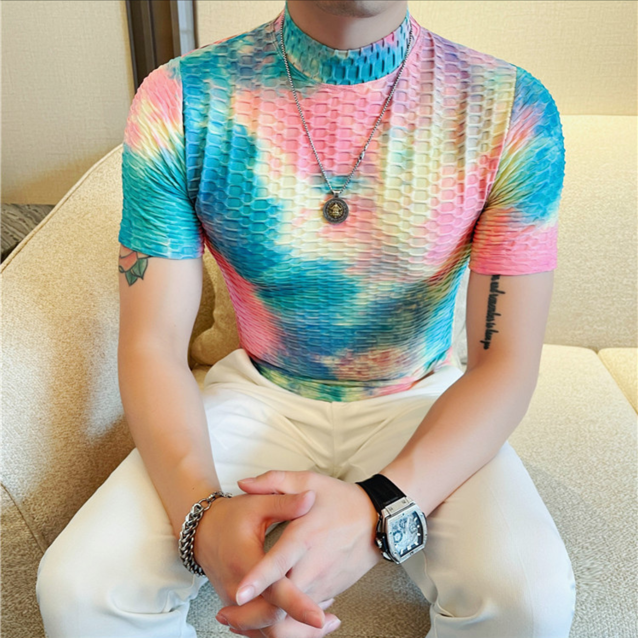 グラデーションTシャツ M0665