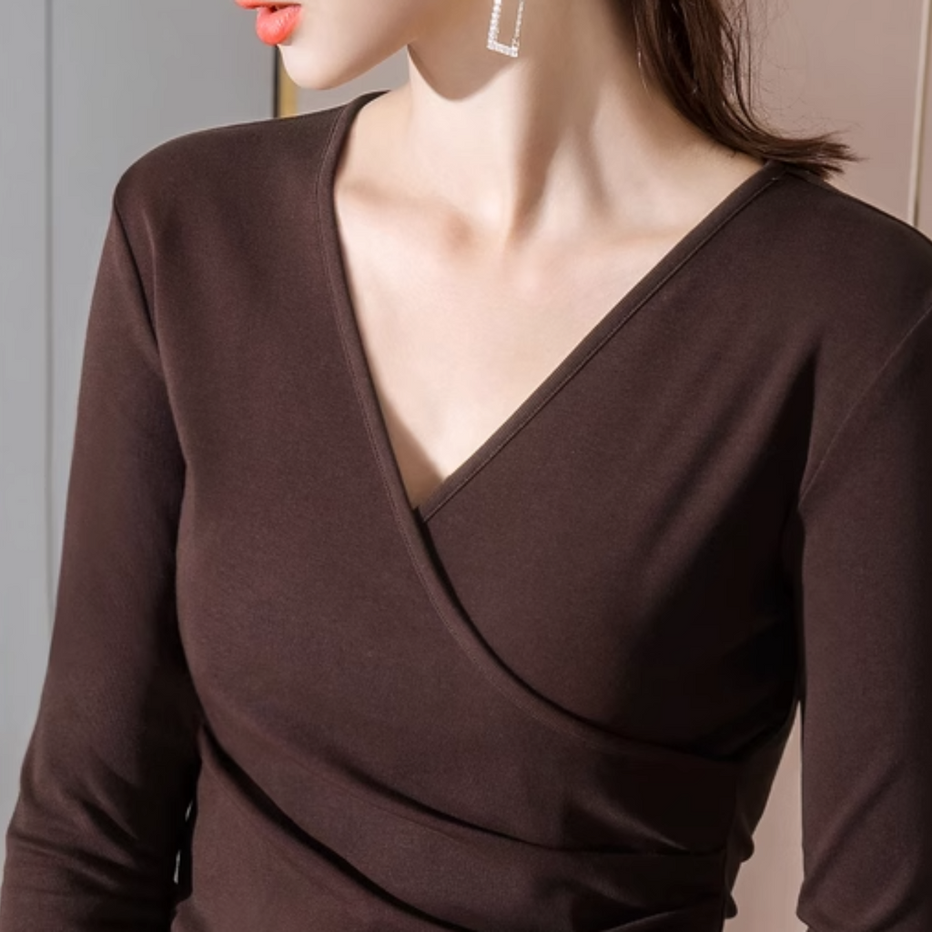 クロス V ネックボトリングシャツ（2color） A0734