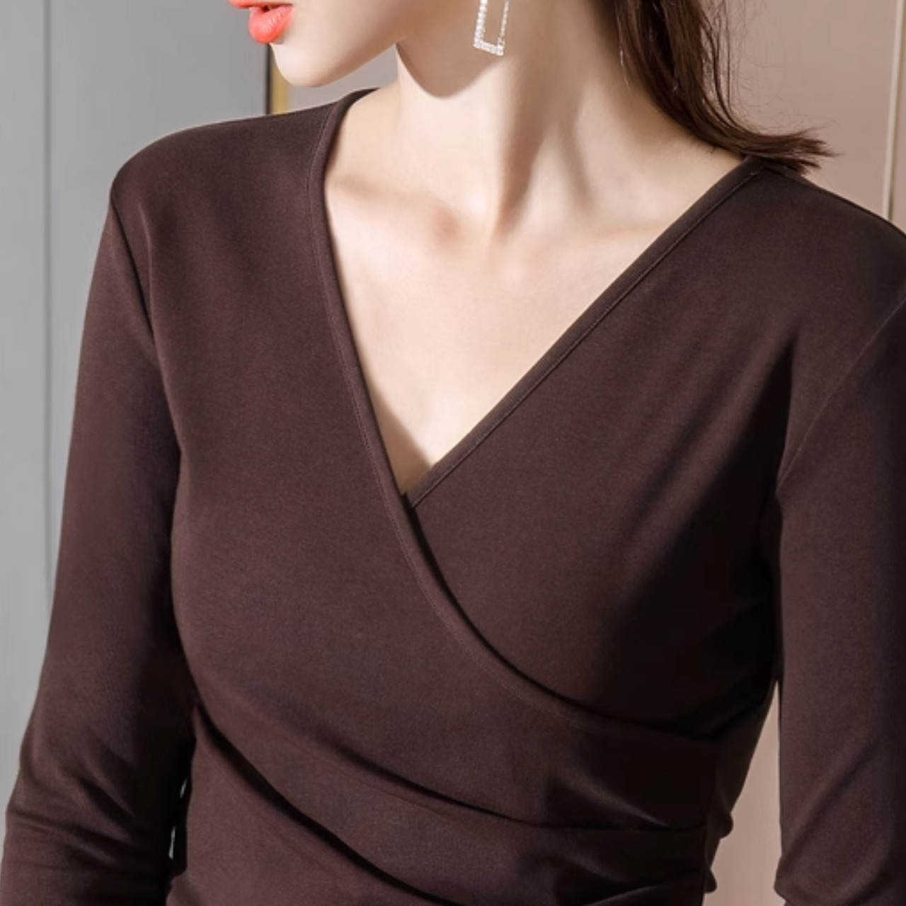 クロス V ネックボトリングシャツ（2color） A0734