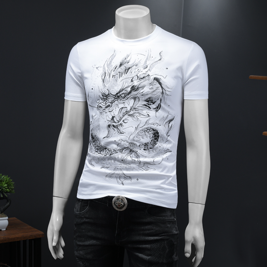ドラゴングラフィックTシャツ（2color） M0758