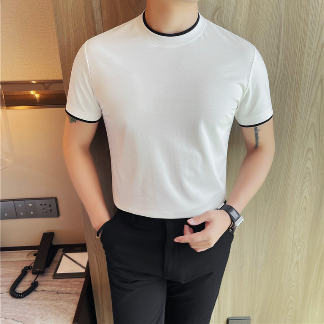フェイクツーピースTシャツ（4color） M0668