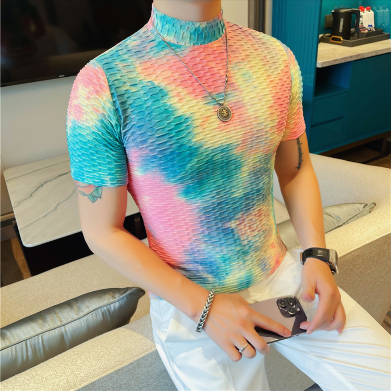 グラデーションTシャツ M0665