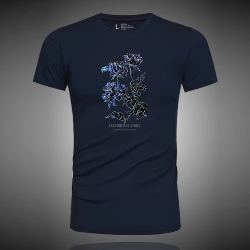 フラワーアートTシャツ（3color）　M1005