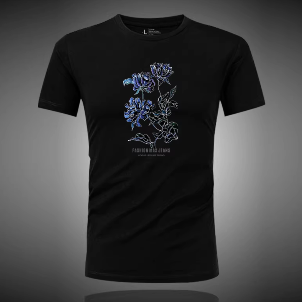 フラワーアートTシャツ（3color）　M1005