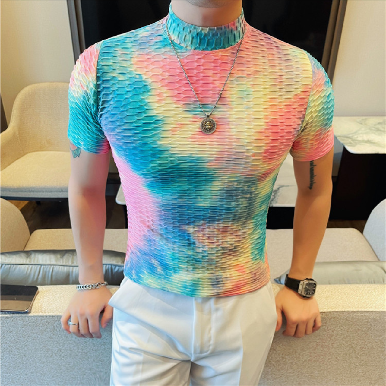 グラデーションTシャツ M0665