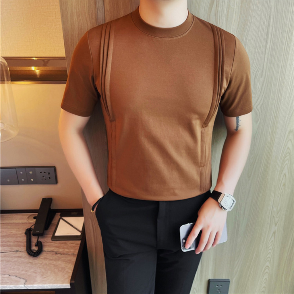 ストライプラウンドネックTシャツ（3color） M0667