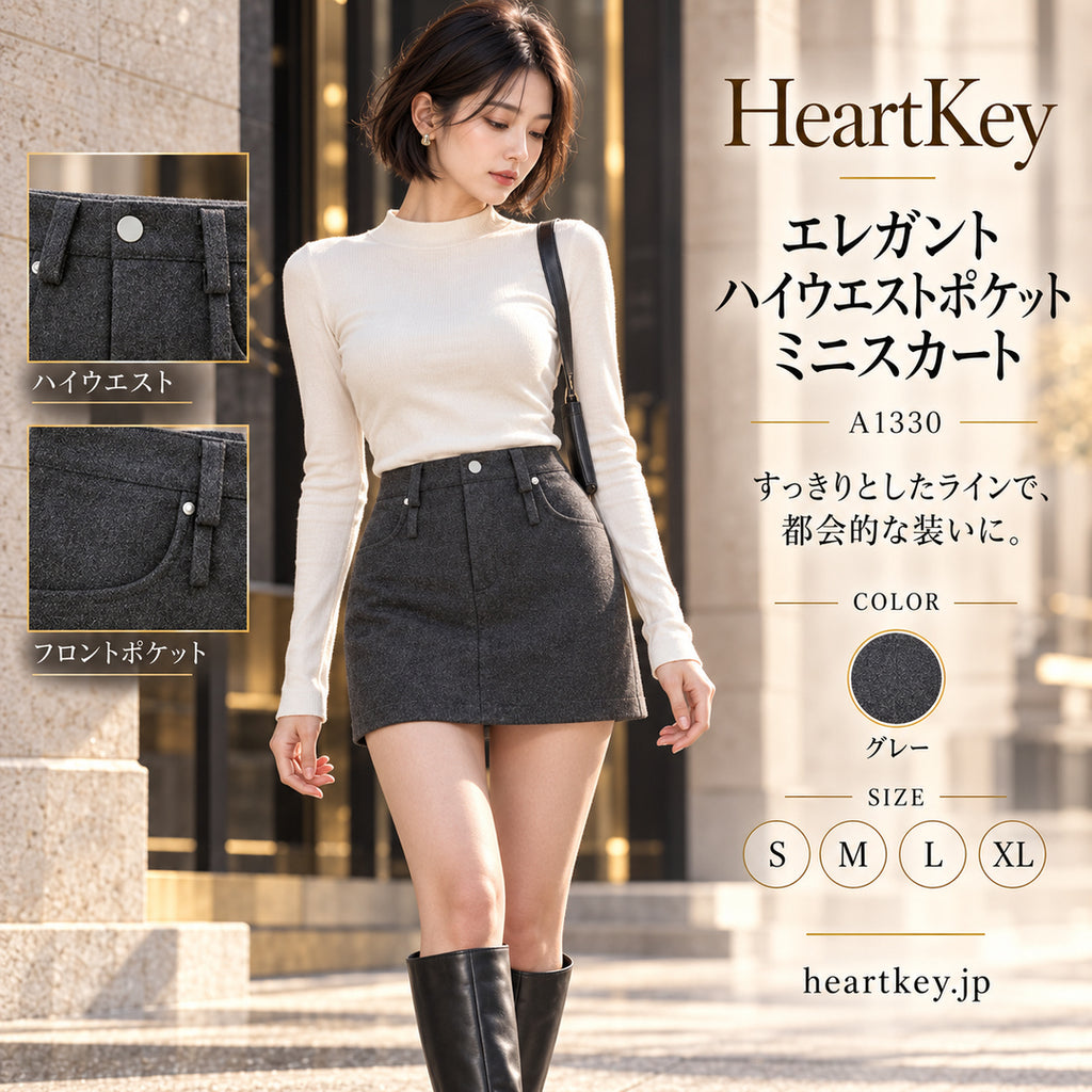 HeartKey A1330 グレー 広告イメージ