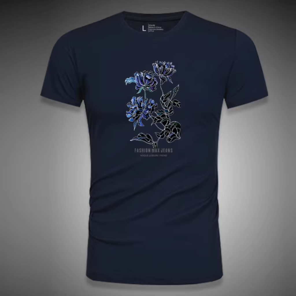 フラワーアートTシャツ（3color）　M1005