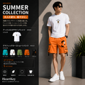 アーバンロゴTシャツ＆グラフィックカーゴショートパンツセット M1049