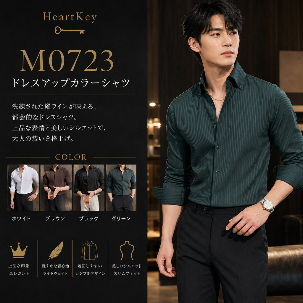 ドレスアップカラーシャツ Ｍ0723