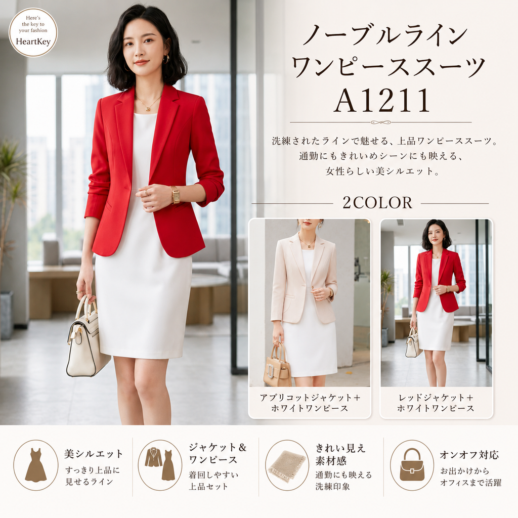 ノーブルラインワンピーススーツ A1211