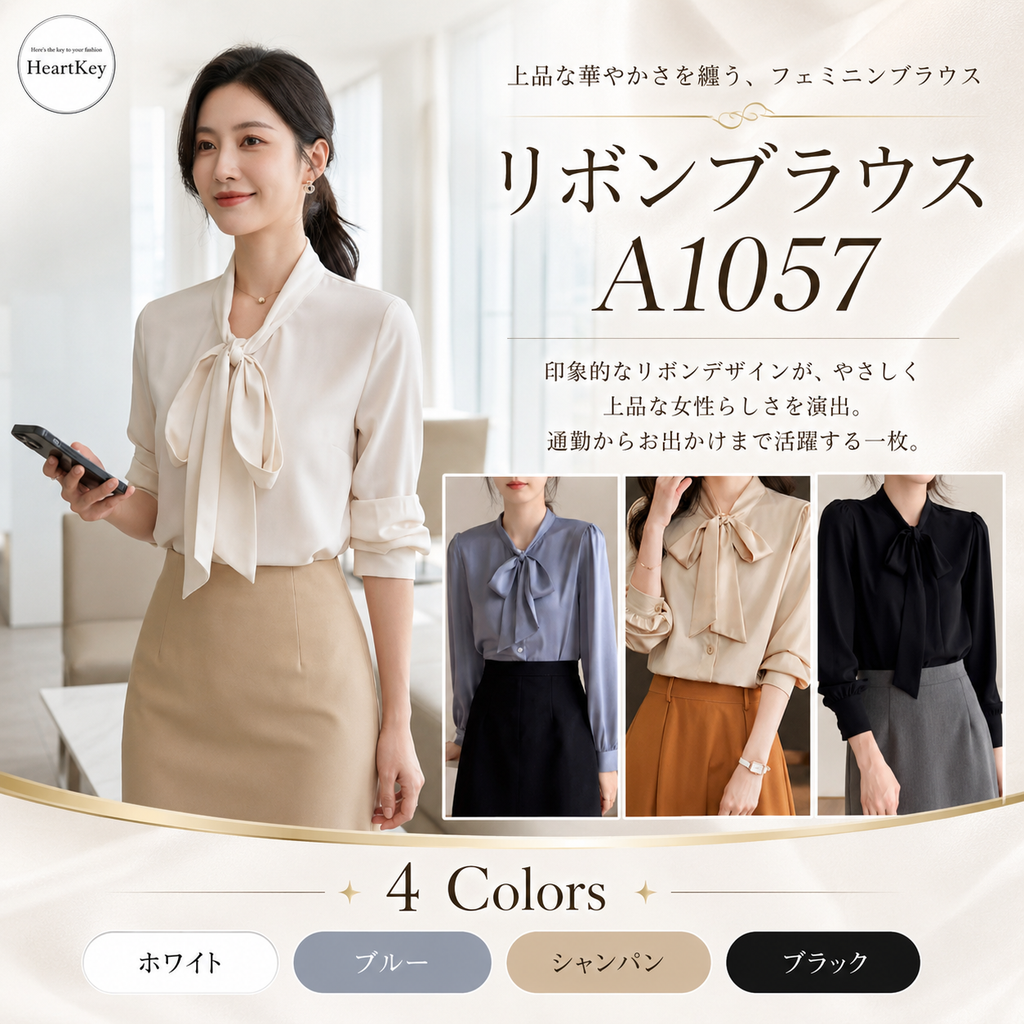 リボンブラウス A1057
