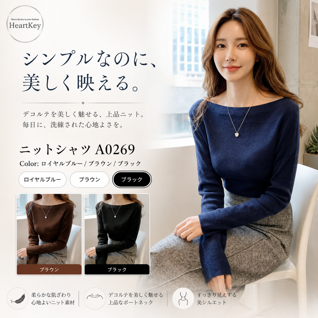 ニットシャツ A0269