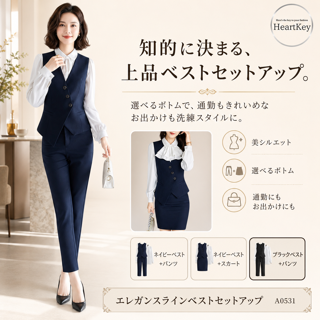 エレガンスラインベストセットアップ A0531