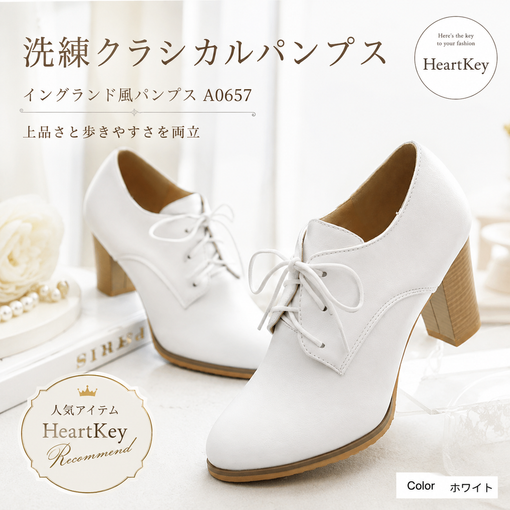 イングランド風パンプス A0657