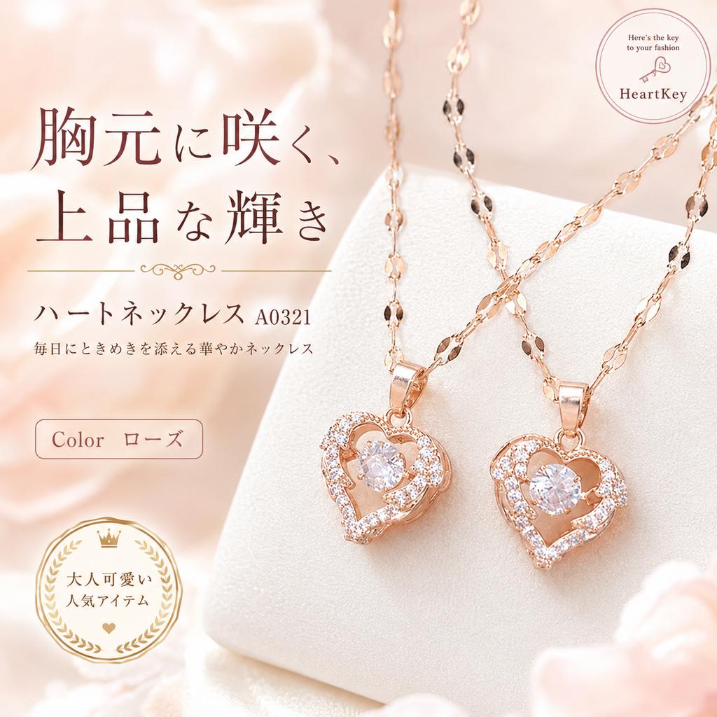 ハートネックレス A0321