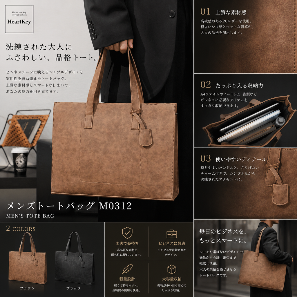メンズトートバック M0312