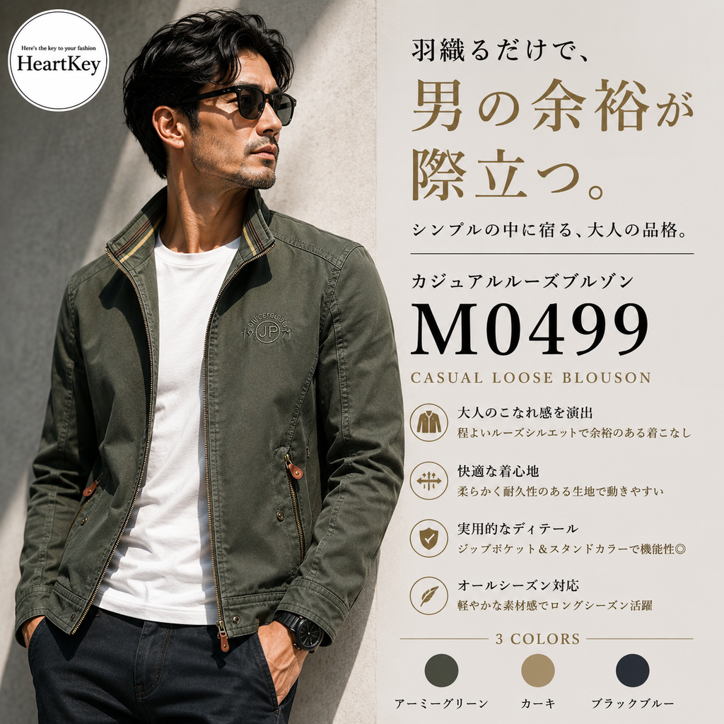 カジュアルルーズブルゾン M0499