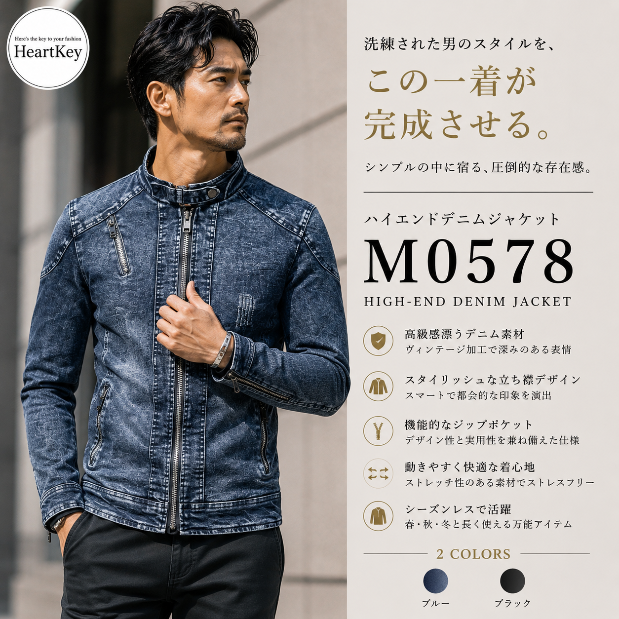 ハイエンドデニムジャケット M0578