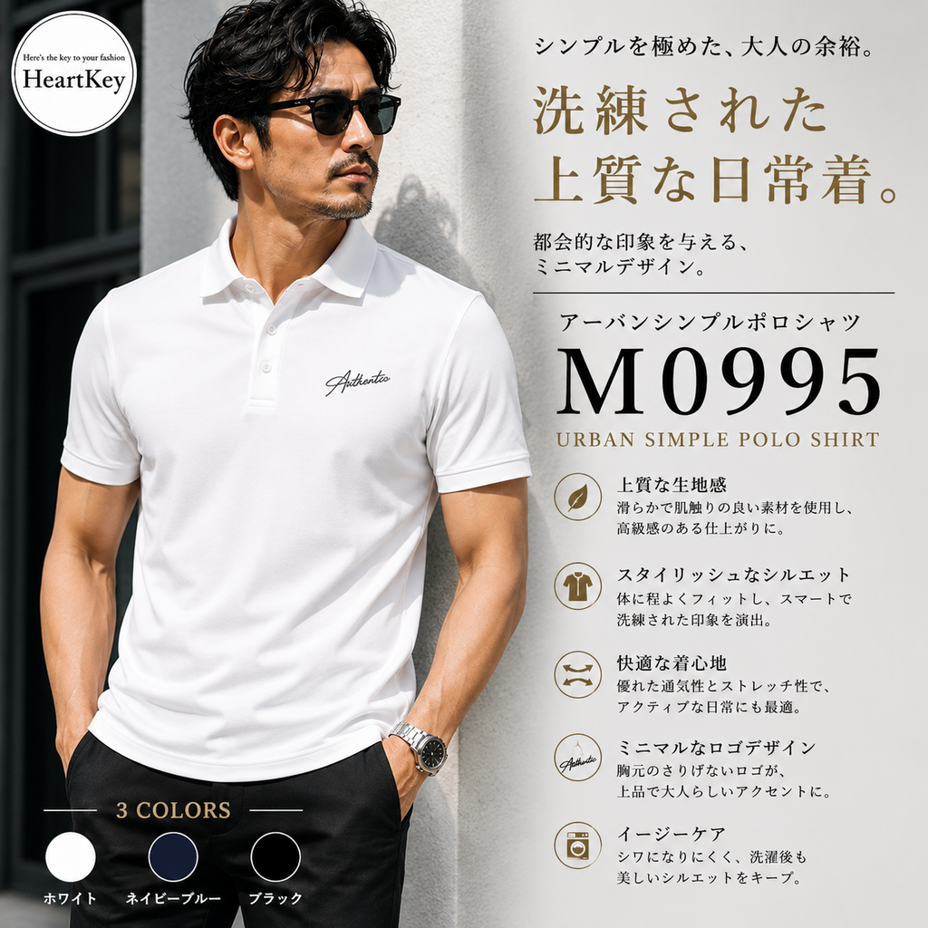 アーバンシンプルポロシャツ M0995